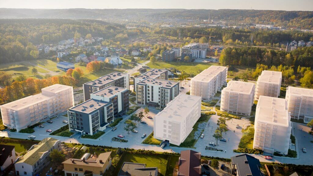 Aitvarų namai 1 etapas (Lazdynėlių g. 18, Lietaus g. 4) - Korterelamu - visuaalne