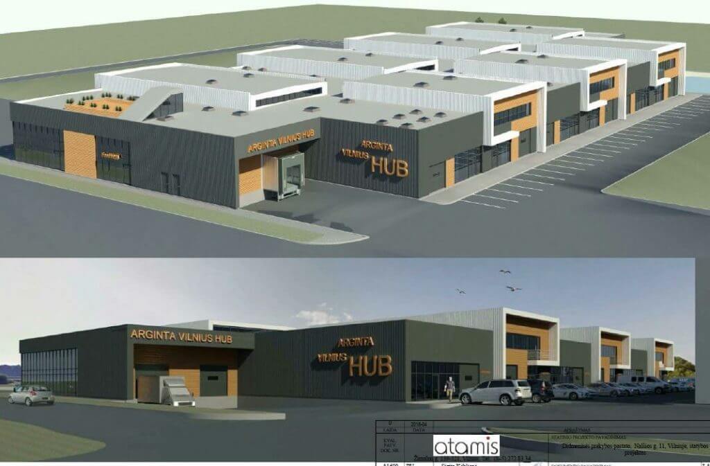 "Arginta" kotedžai verslui (Nalšios g. 11) - Biroju centrs, Noliktava / Izplatīšanas centrs - vizualizācija