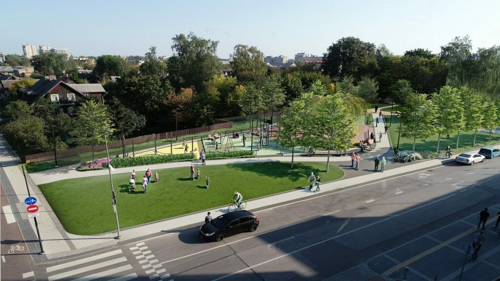 Drakono pieva (Giedraičių-Krokuvos g. skveras) (Krokuvos g.) - Square - visualization