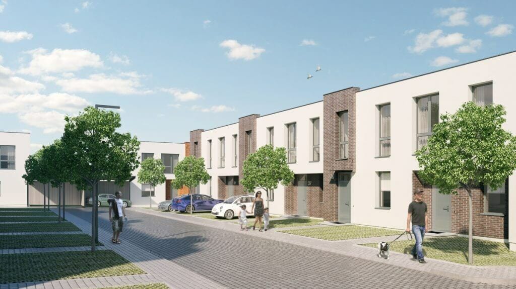 Franko namai Gulbinai (Molėtų pl. 163) - Row housing - visualization