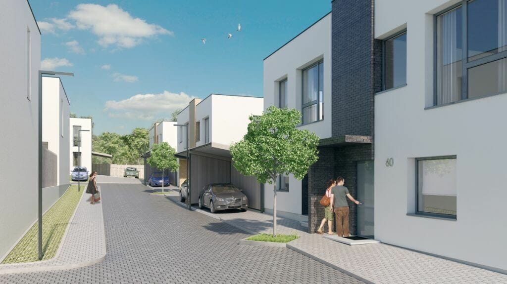 Franko namai Gulbinai (Molėtų pl. 163) - Row housing - visualization