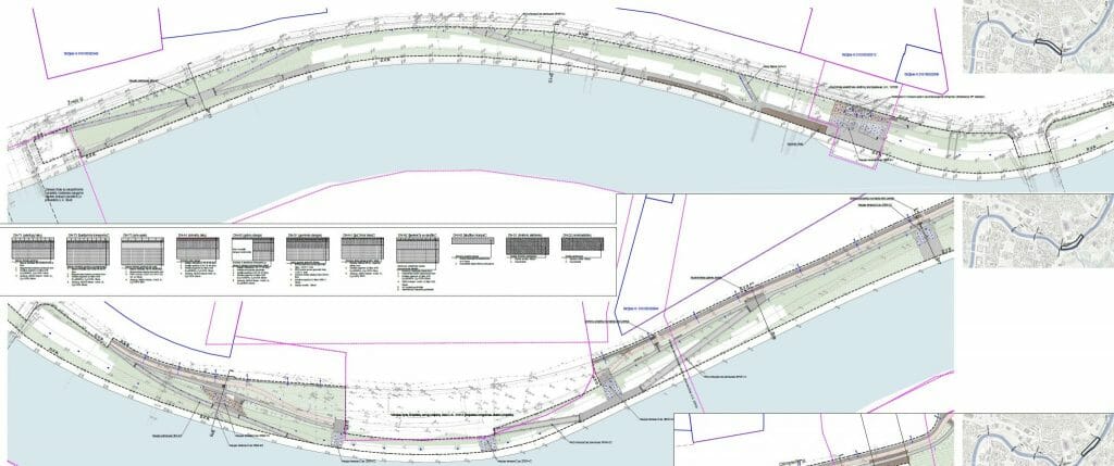 Neries dešiniosios krantinės (Upės g.) - Bike path, Sports field or court, Waterside - visualization