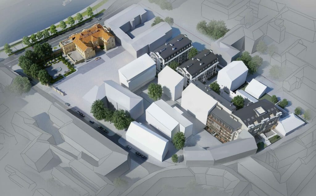 Radvilų valda Tilto g. 11 (Tilto g. 11, Tilto g. 11A) - Multi apartment, Office center - visualization