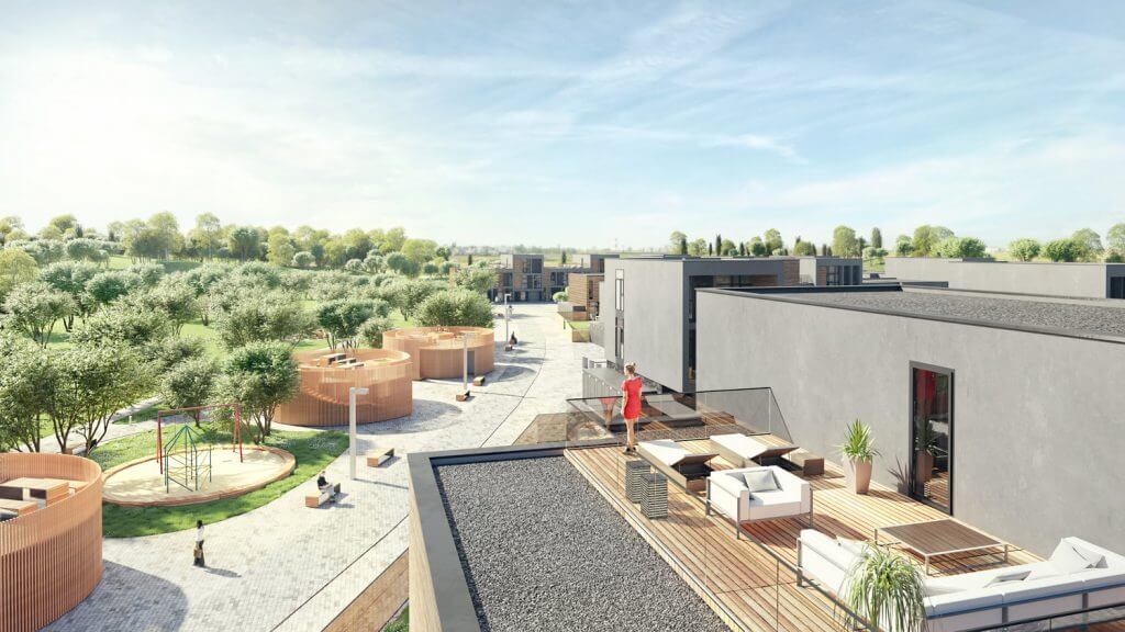 Šiaurės pašvaistė (Danės/Įsrūties g.) - Row housing - visualization