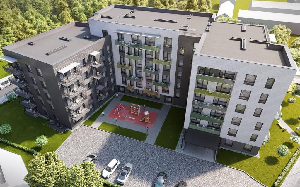 Visorių namai (Visorių g. 12A) - Multi apartment - visualization