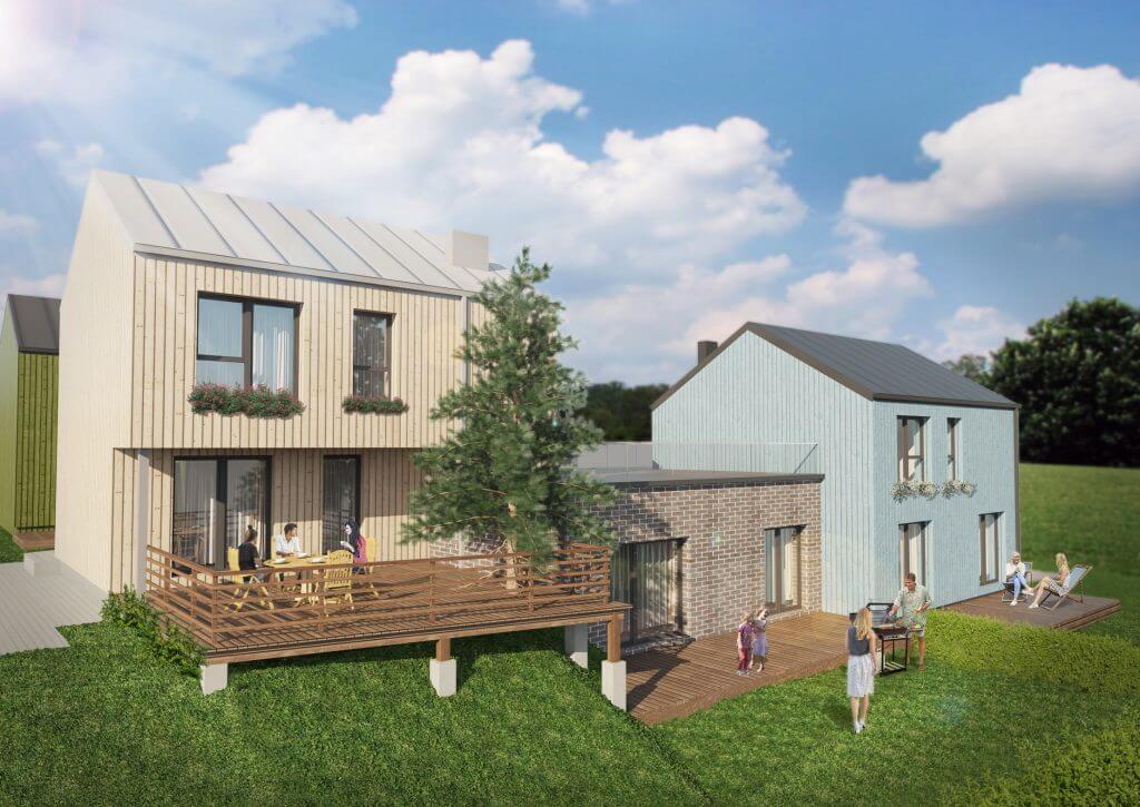 Voverės namų kvartalas (Piliavos g.) - Row housing - visualization