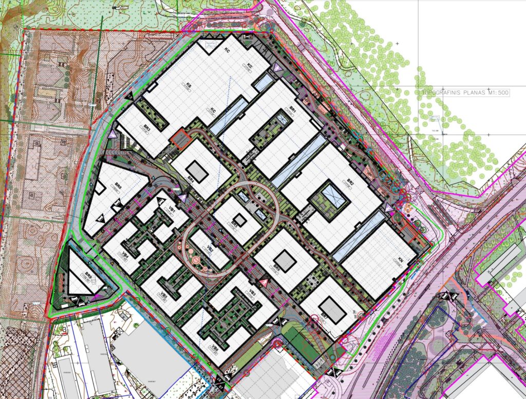 Akropolis Vingis (Geležinio Vilko g. 2) - Co-living, Food store, Office center, Shopping center - visualization