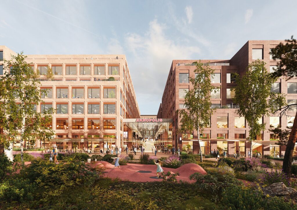 Akropolis Vingis (Geležinio Vilko g. 2) - Co-living, Food store, Office center, Shopping center - visualization