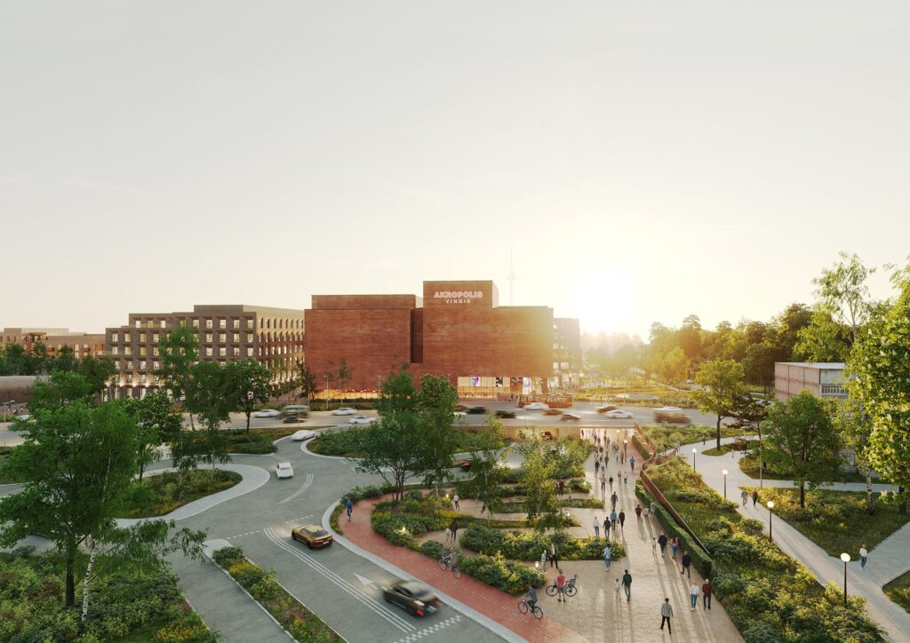 Akropolis Vingis (Geležinio Vilko g. 2) - Co-living, Food store, Office center, Shopping center - visualization