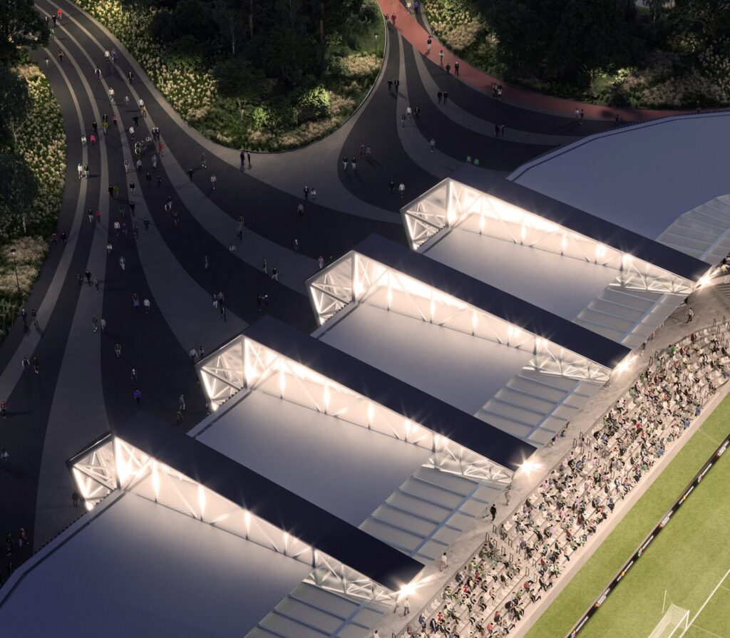 Daugiafunkcis sveikatinimo, ugdymo, švietimo, kultūros ir užimtumo kompleksas 1 etapas (stadionas) (Ozo g. 27) - Stadium - visualization