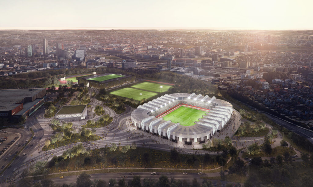 Daugiafunkcis sveikatinimo, ugdymo, švietimo, kultūros ir užimtumo kompleksas 1 etapas (stadionas) (Ozo g. 27) - Stadium - visualization