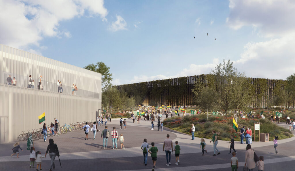 Daugiafunkcis sveikatinimo, ugdymo, švietimo, kultūros ir užimtumo kompleksas 1 etapas (stadionas) (Ozo g. 27) - Stadium - visualization