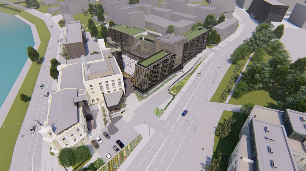 AMPÉRA (Rinktinės g. 2) - Daudzdzīvokļu nams, Biroju centrs - vizualizācija