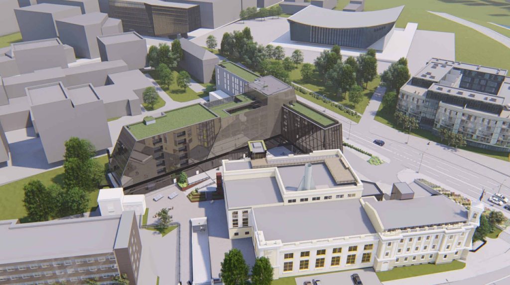 AMPÉRA (Rinktinės g. 2) - Daudzdzīvokļu nams, Biroju centrs - vizualizācija