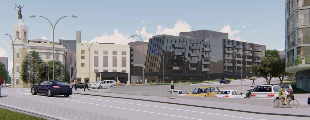 AMPÉRA (Rinktinės g. 2) - Daudzdzīvokļu nams, Biroju centrs - vizualizācija