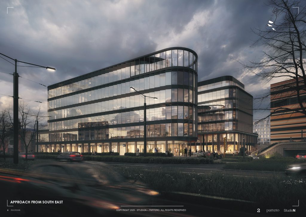 PC PANORAMA plėtra Stirnų g. (Saltoniškių g. 9) - Kino teatras, Verslo centras - vizualizacija