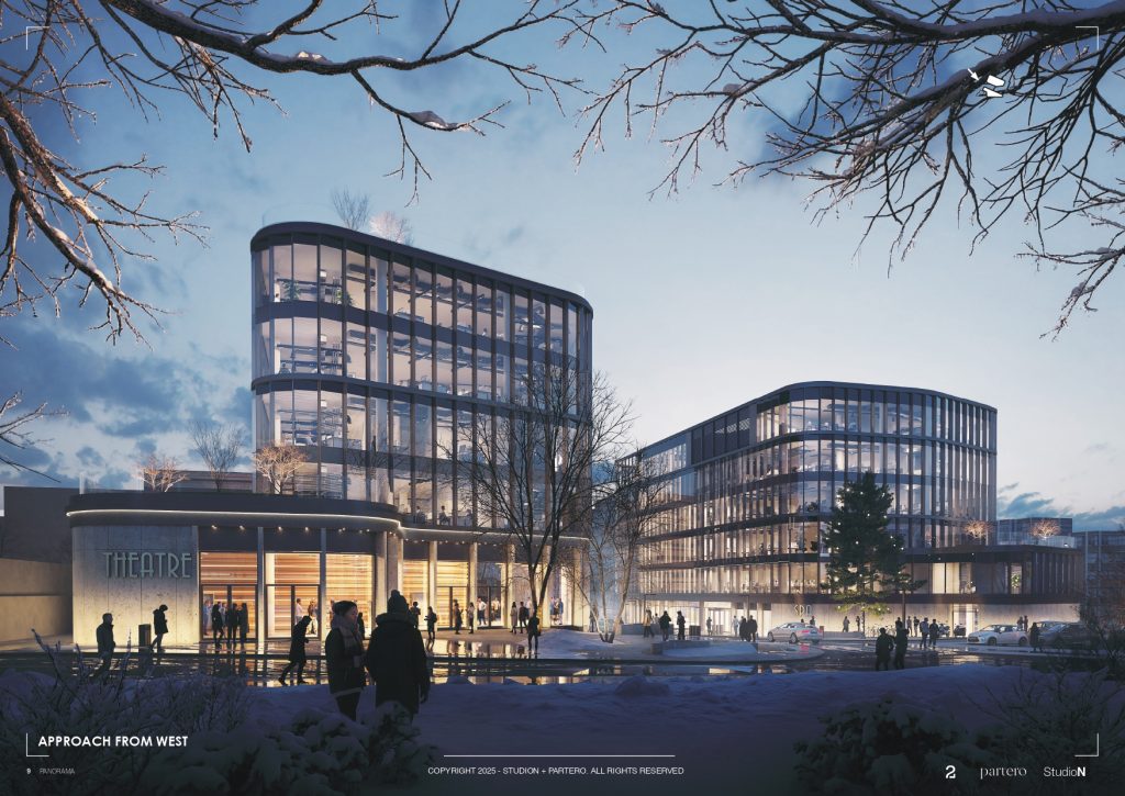 PC PANORAMA plėtra Stirnų g. (Saltoniškių g. 9) - Kino teatras, Verslo centras - vizualizacija