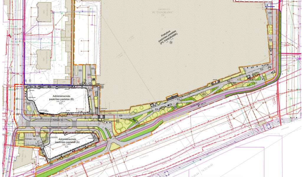 PC PANORAMA plėtra Stirnų g. (Saltoniškių g. 9) - Kino teatras, Verslo centras - vizualizacija