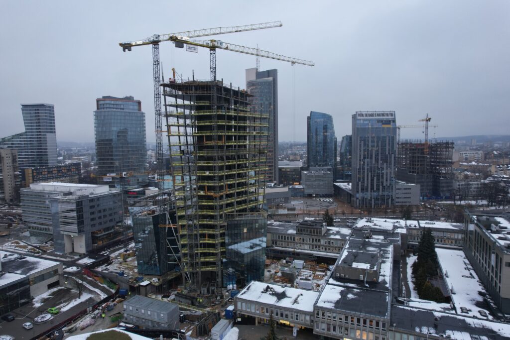 Artery (Konstitucijos pr. 18B) - Biroju centrs - būvdarbu attēli