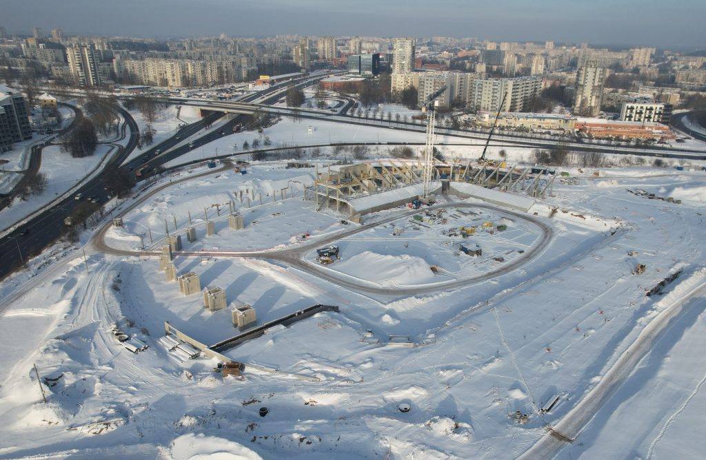 Daugiafunkcis sveikatinimo, ugdymo, švietimo, kultūros ir užimtumo kompleksas 1 etapas (stadionas) (Ozo g. 27) - Stadium - construction photos