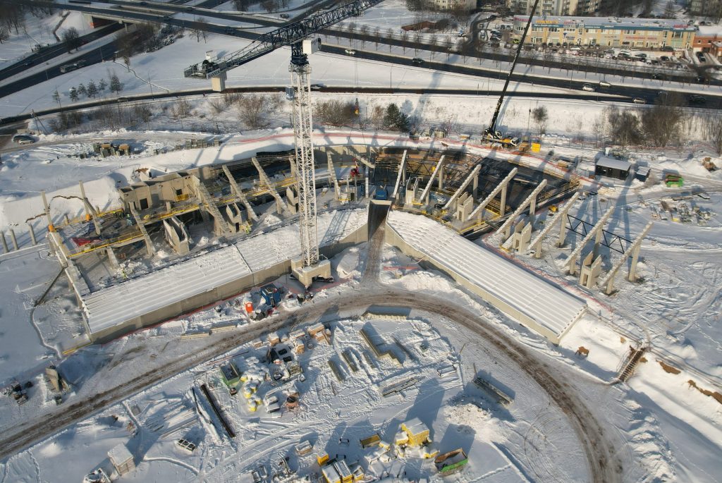 Daugiafunkcis sveikatinimo, ugdymo, švietimo, kultūros ir užimtumo kompleksas 1 etapas (stadionas) (Ozo g. 27) - Stadium - construction photos