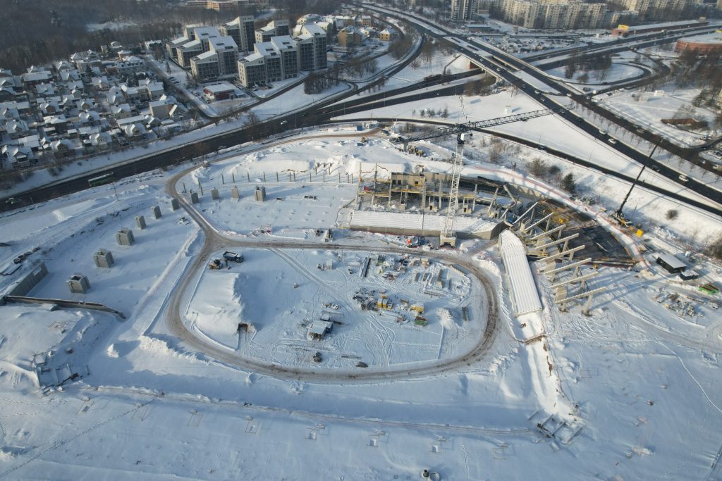 Daugiafunkcis sveikatinimo, ugdymo, švietimo, kultūros ir užimtumo kompleksas 1 etapas (stadionas) (Ozo g. 27) - Stadium - construction photos