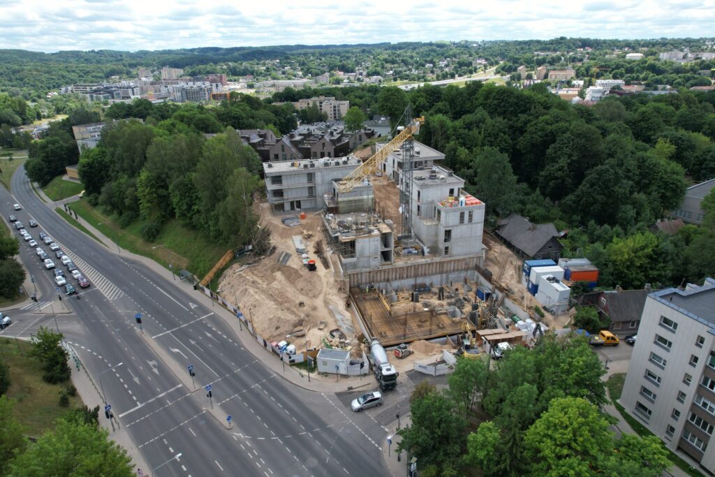 Užupio personos (Filaretų g. 25) - Multi apartment - construction photos