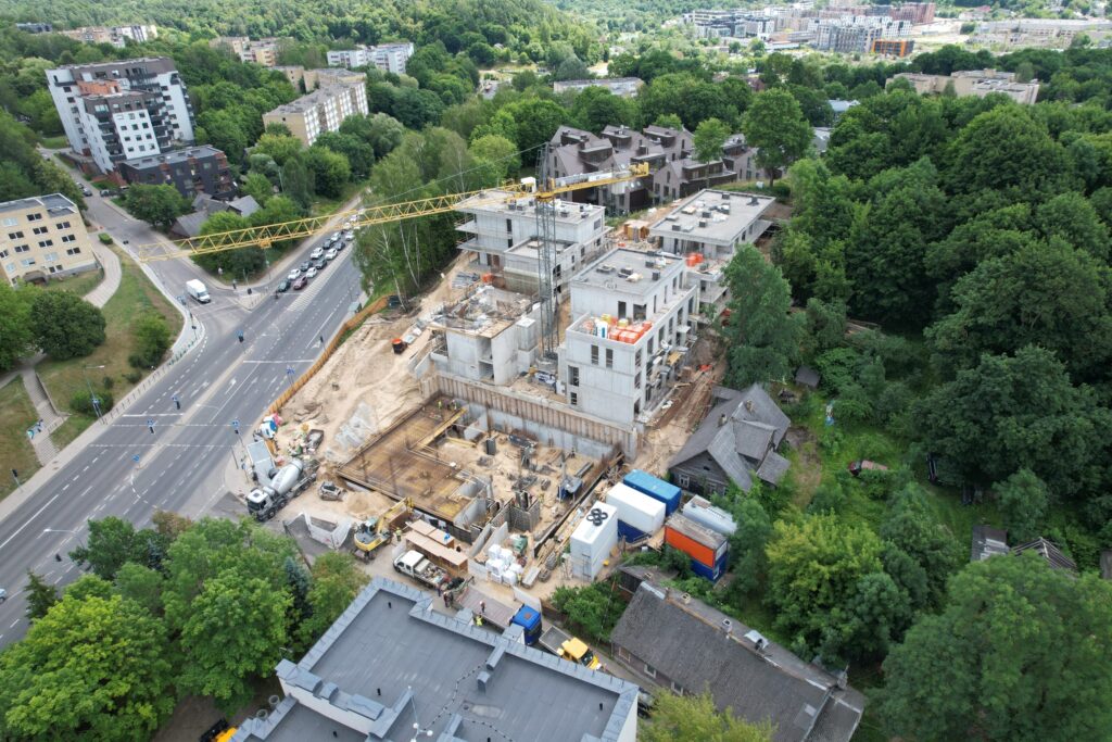 Užupio personos (Filaretų g. 25) - Multi apartment - construction photos