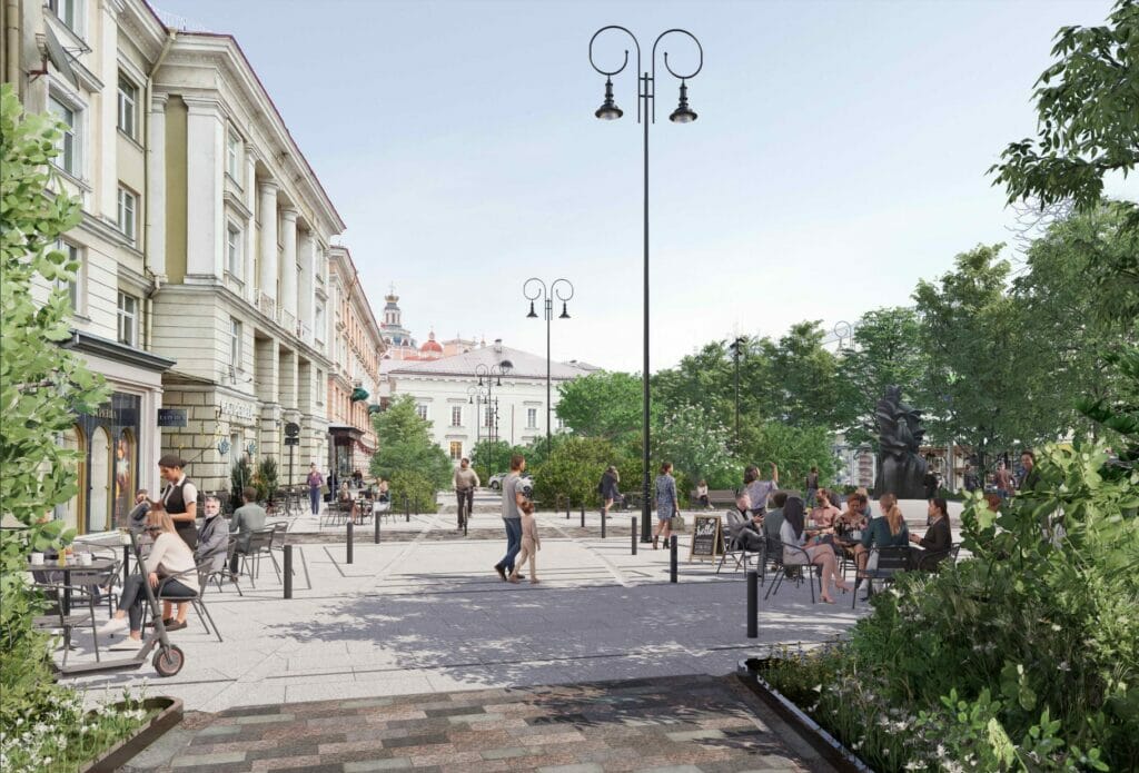 Vokiečių g. rekonstrukcija (Vokiečių g.) - Square, Street - visualization