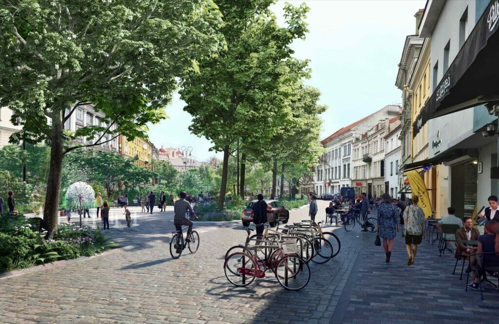 Vokiečių g. rekonstrukcija (Vokiečių g.) - Square, Street - visualization