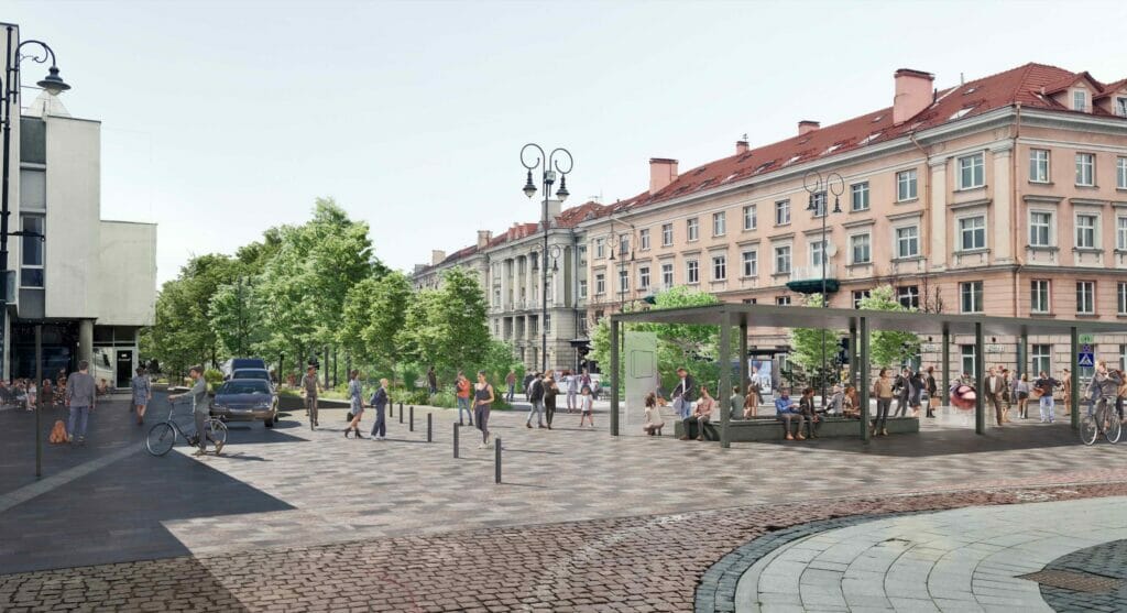 Vokiečių g. rekonstrukcija (Vokiečių g.) - Square, Street - visualization
