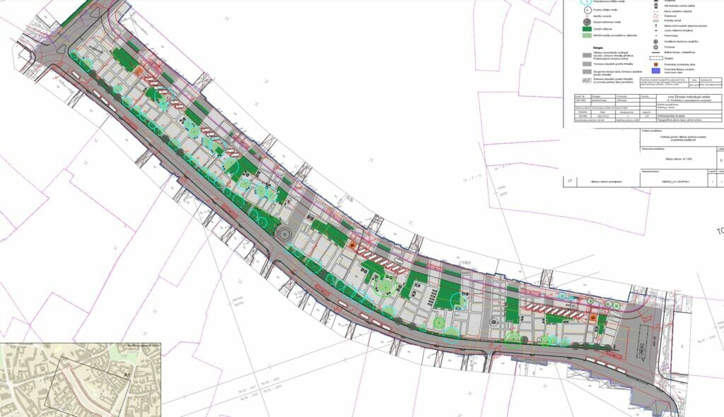 Vokiečių g. rekonstrukcija (Vokiečių g.) - Square, Street - visualization