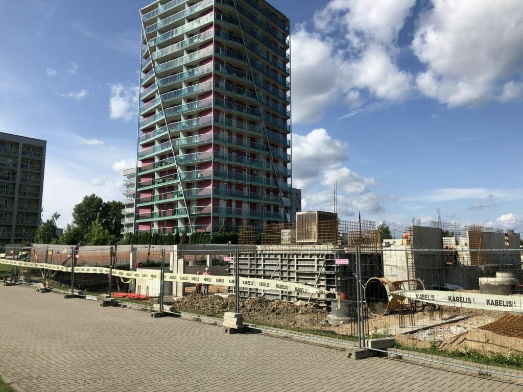 Ąžuolų namai (Verkių g. 48) - Multi apartment - construction photos