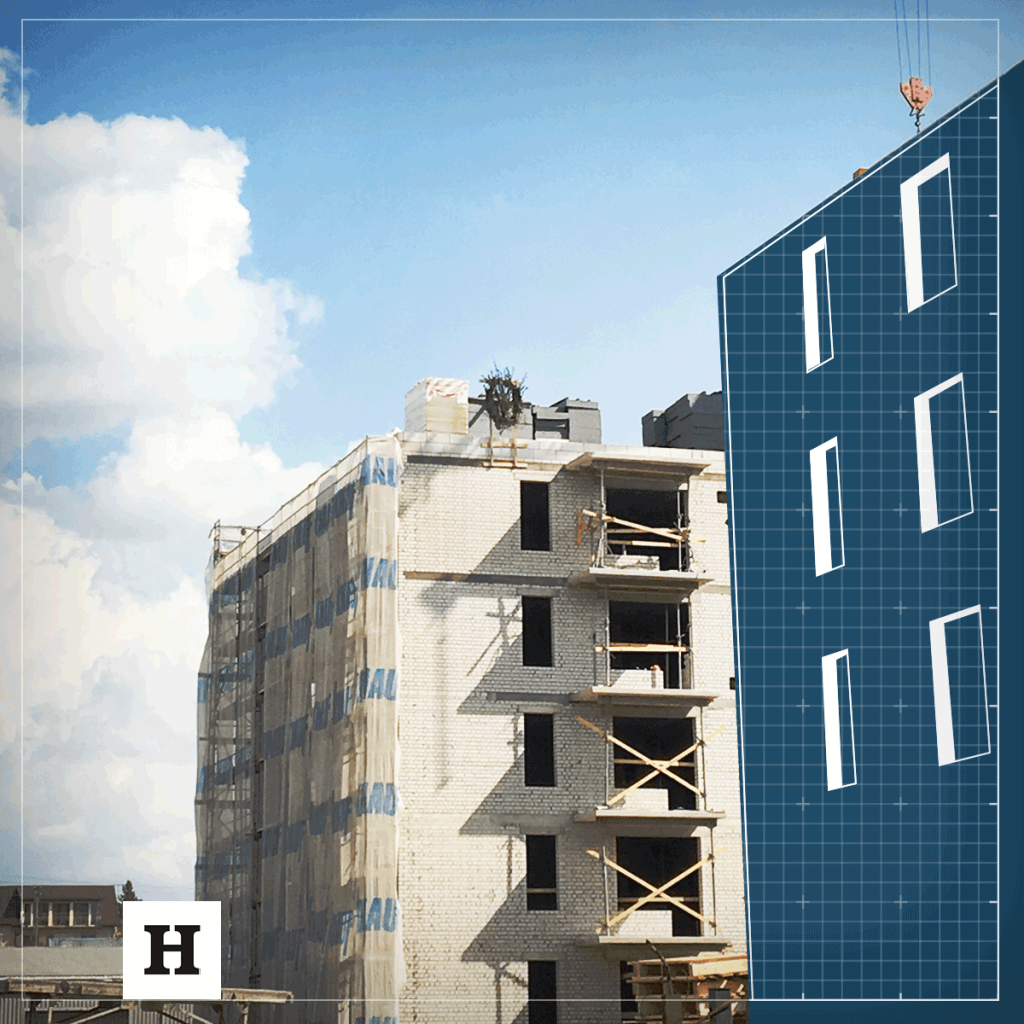 Paparčių namai 1 etapas (Utenos g. 41A) - Multi apartment - construction photos