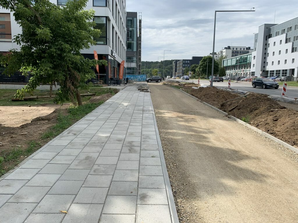 Žalgirio g. dviračių takas (Žalgirio g.) - Bike path - construction photos