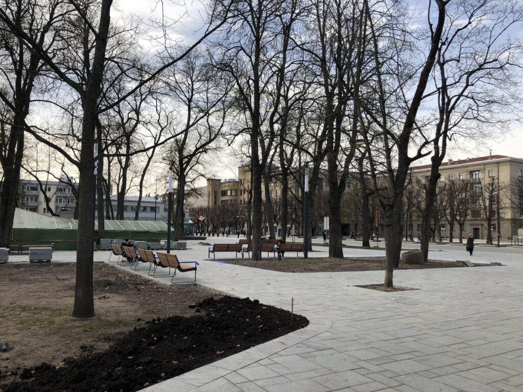 Miesto sodas (Laisvės al.) - Park - construction photos