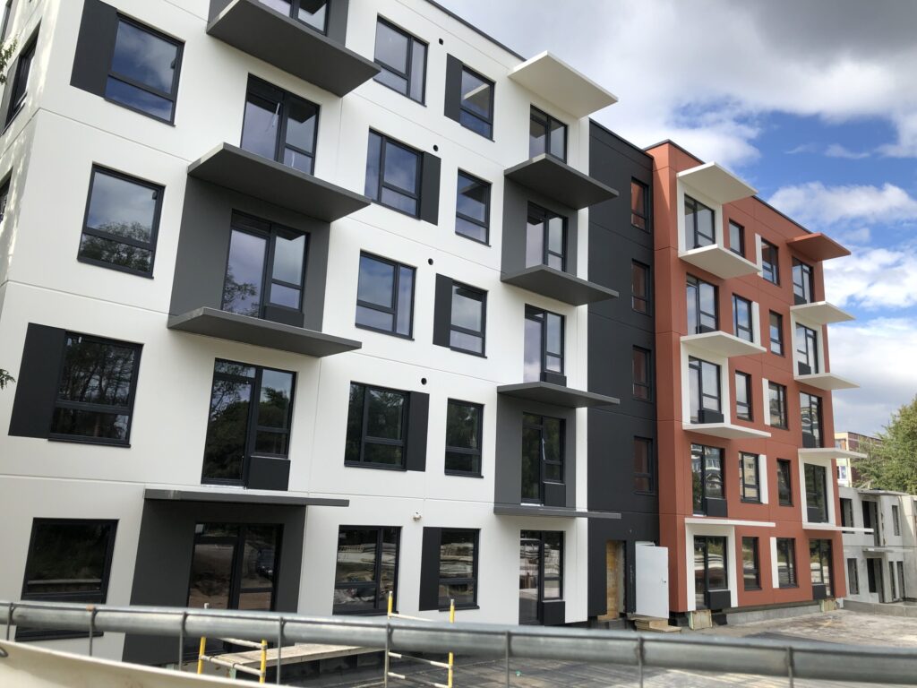 Karoliniškių namai 1 etapas (Sausio 13-osios g. 31) - Hotel, Multi apartment - construction photos