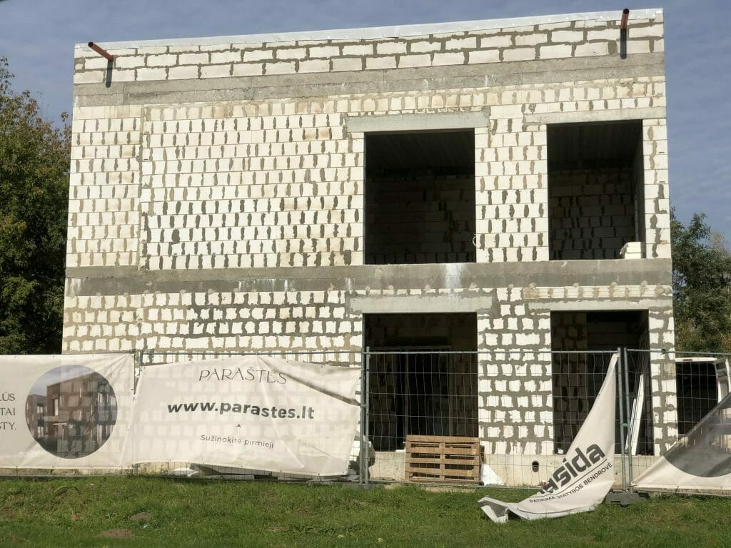 Paraštės (Prano Ancevičiaus g. 6) - Row housing - construction photos