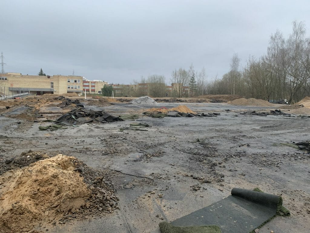 Sporto aikštynai Ozo g. (Ozo g. 39B) - Spordiväljak - ehituse fotod