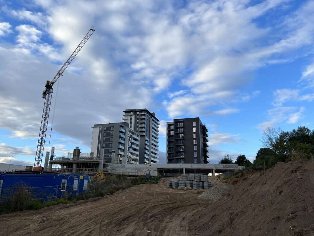 Sky Office (Spaudos g. 7) - Office center - construction photos