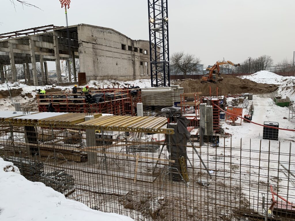 City Yard (Kareivių g. 2D) - Multi apartment - construction photos