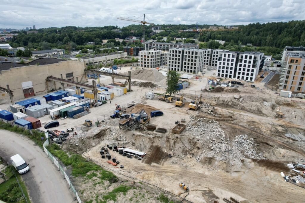 Vilnelės skverai 2 etapas (Manufaktūrų g. 7) - Multi apartment - construction photos