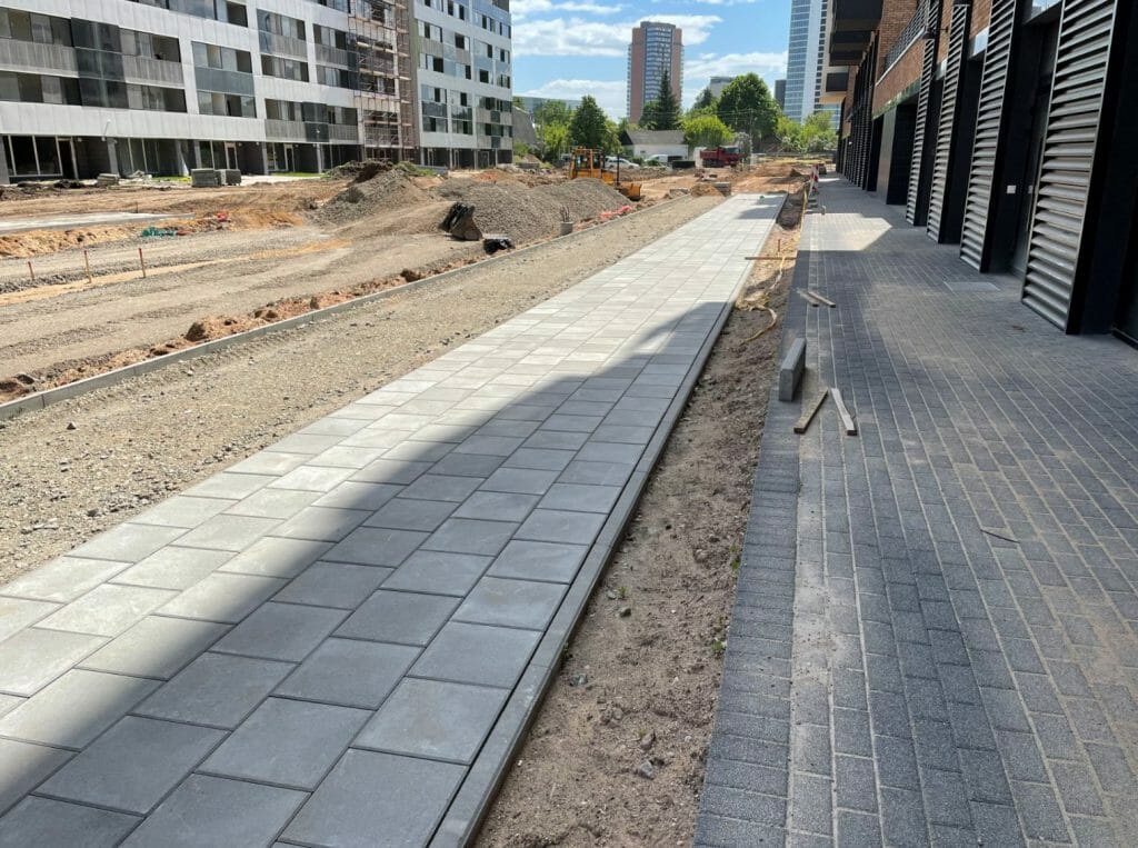 Kernavės g. (Kernavės g.) - Bike path, Street - construction photos