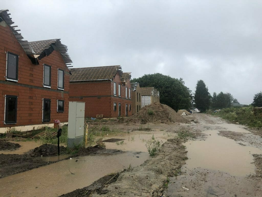 Ąžuolo kvartalas 1 etapas (Bernotų g. 1, Bernotų g. 17, Lavoriškių g. 1, Karmazinų g. 2) - Row housing - construction photos