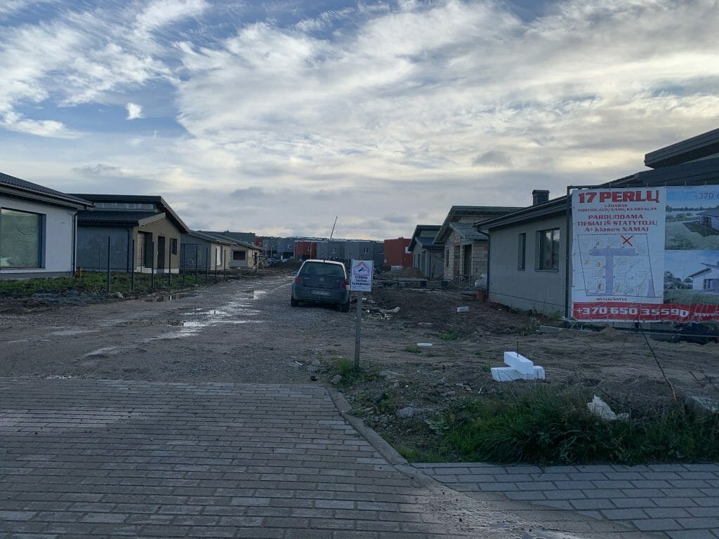 17 perlų (Uždaroji g.) - Private house community - construction photos