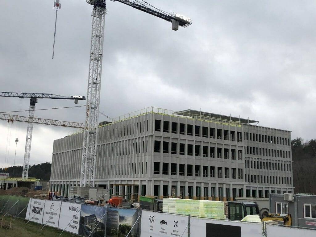 Business Garden Vilnius 1 etapas (Laisvės pr. 10) - Office center - construction photos