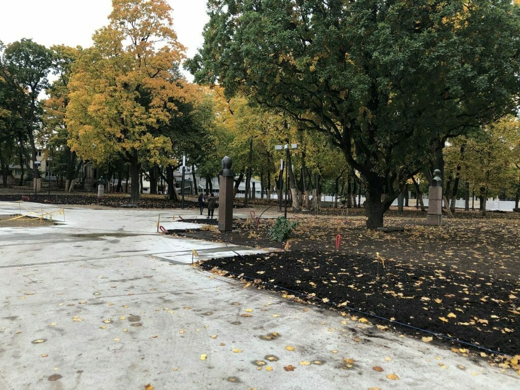 Miesto sodas (Laisvės al.) - Park - construction photos