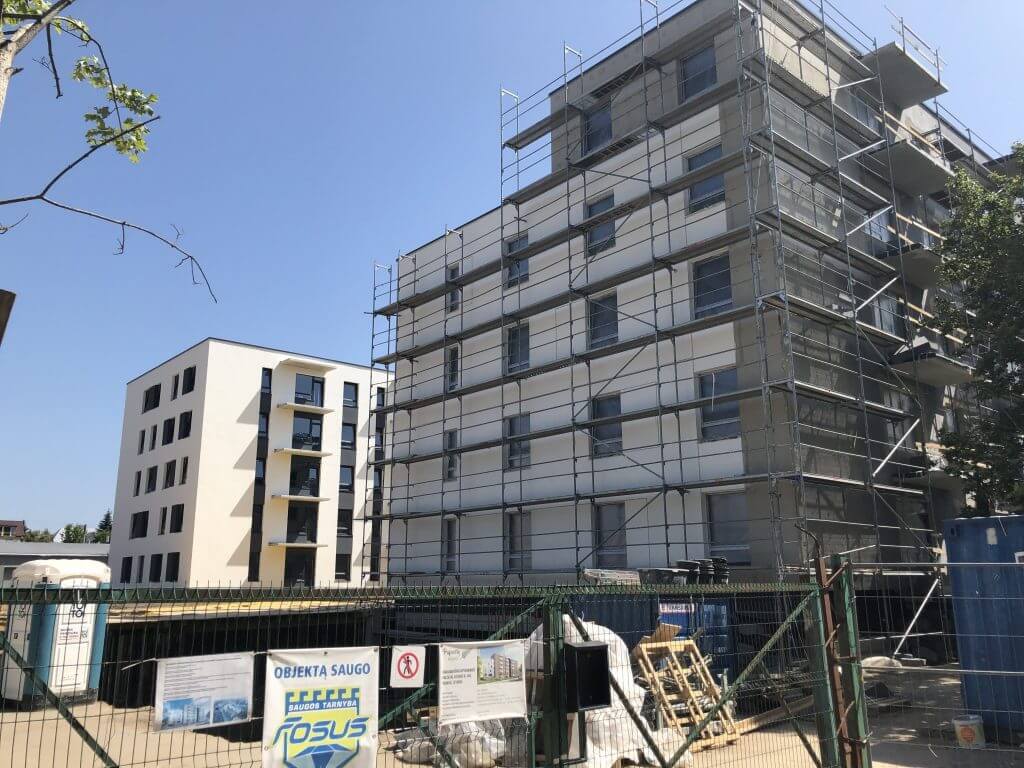 Paparčių namai 1 etapas (Utenos g. 41A) - Multi apartment - construction photos