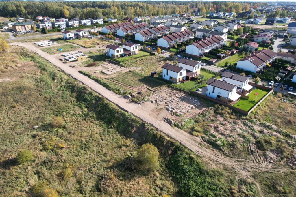 Klevinė (Šaltalankių g. 1, 3, 5, 7, 9, 11, Žvaigždžių g. 1, 2, 3, 4, 5, 6, 7, 8, 9) - Row housing - construction photos