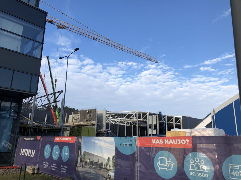 SEB arenos plėtra (Ąžuolyno g. 7) - Sports arena - construction photos